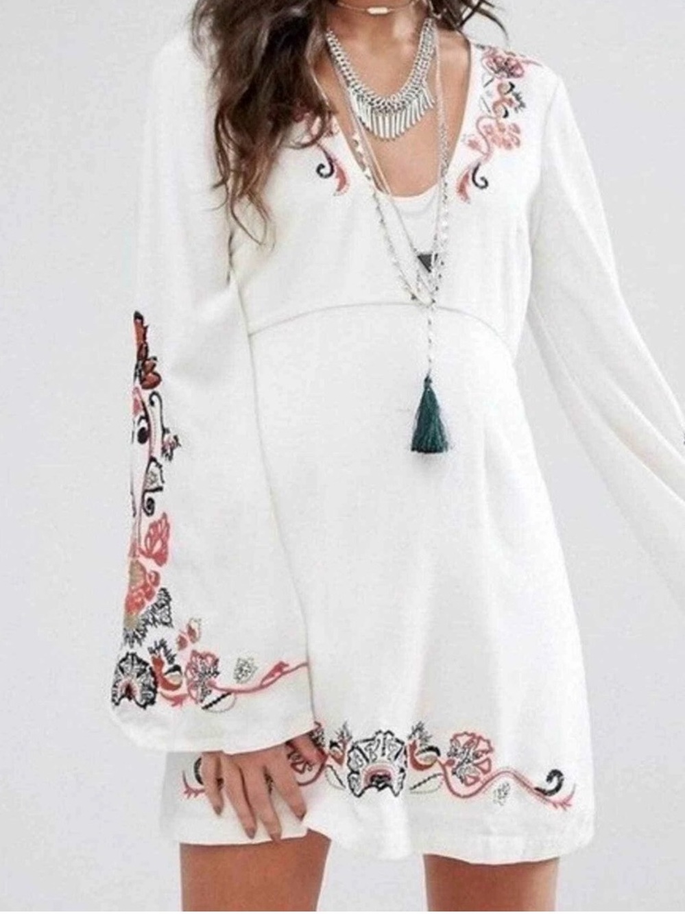 Free People Holiday Folk Mini Dress